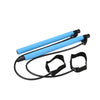 Multifunctional Pilates Bar Combination Fitness Bar Yoga Chest Expansion Tension Rope Back Trainer Elastic Rope Stretching Belt - Blue