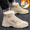 Ankle Boots Men'S Snow Boots Winter Warm Lace up 2021 New Men'S Shoes Wool Plush Winter Boots Men'S Shoes Extra Large - Khaki