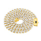 10K Yellow Gold 7.5Mm Monaco Miami Cuban Diamond Cut Pave Link Chain Necklace, Mens Jewelry Fancy 18" - 30"