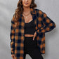 SHEIN LUNE Plaid Print Drop Shoulder Shirt