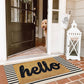 Beige Striped Rug 2.3'X3.6' Indoor Outdoor Rugs Front Door Mat Hand Woven Cotton Washable Striped Layered Doormats for Front Porch/Kitchen/Farmhouse/Entryway/Patio