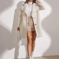 SHEIN Frenchy Lapel Neck Single Breasted Teddy Coat