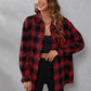 SHEIN LUNE Plaid Print Drop Shoulder Shirt