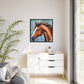 BROWN STALLION PORTRAIT Canvas Wall Art - by Queennoble