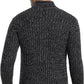 Men'S Cardigan Sweaters Full Zip up Stand Collar Slim Fit Casual Knitted Sweater with 2 Front Pockets