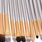 24Pcs Set Make up Brushes Tool Kit Portable Soft Nylon Cosmetics Brushes for Women Girls (Champaign Gold).