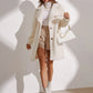 SHEIN Frenchy Lapel Neck Single Breasted Teddy Coat