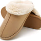 Womens Slippers Fur Slippers Ladies House Bedroom Shoes with Anti-Slip Sole for Indoor Outdoor