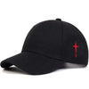 Unisex Simple Cross Water Drop Embroidery Baseball Caps Spring and Autumn Outdoor Adjustable Casual Hat Sunscreen Hat - Black Green