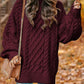 Oversized Sweaters for Women Cable Knit Chunky Pullover Sweater