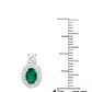 Simulated Emerald Oval Halo 3 Piece, Pendant, Earrings and Ring, Set in Silver Plate