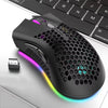 BM600 Wireless Mouse Luminescent Desktop Computer Laptop Universal Rechargable Lightweight Ergonomics Game E-Sports Mouses - Black