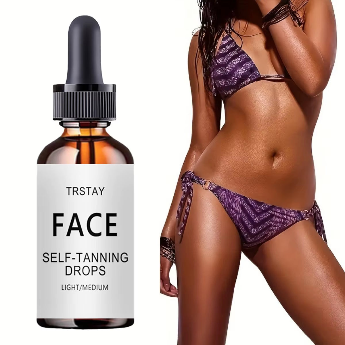 Self-Tanning Drops Suitable for the Face and Entire Body Automatic Tanning without Sunlight