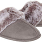 Women'S Comfy Faux Fur House Slipper Scuff Memory Foam Slip-On Anti-Skid Sole