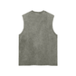 Streetwear Unisex Snow Washed Frayed Hem Tank Top