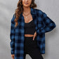 SHEIN LUNE Plaid Print Drop Shoulder Shirt