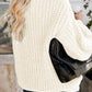 Chic Ballon Sleeve Winter Turtleneck Chunky Sweater Slouchy Oversized Loose Pullover Outerwear Warm Thick