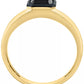 EFFYÂ® Men'S Onyx & Black Diamond (1/20 Ct. T.W.) Halo Ring in 14K Gold