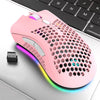 BM600 Wireless Mouse Luminescent Desktop Computer Laptop Universal Rechargable Lightweight Ergonomics Game E-Sports Mouses - Pink