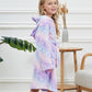 Soft Unicorn Hooded Robe with Matching Slippers Headband and Blindfold for Girls