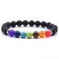 8MM Natural Stone Beaded Chain Bracelets for Women Men Couple Lava Rock Healing Balance Beads Reiki Buddha Chakra Bangle Jewelry