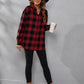 SHEIN LUNE Plaid Print Drop Shoulder Shirt