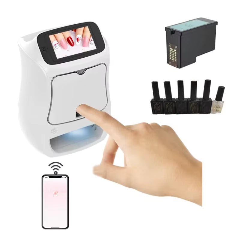 Nail Printer Finger DIY Print Art Automatic 3D Art Designs Finger Nails Printing Machine for Salon Use