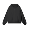 Oversize Heavyweight Hidden Pocket Fleece Hoodie - 460 GSM - Black Beauty