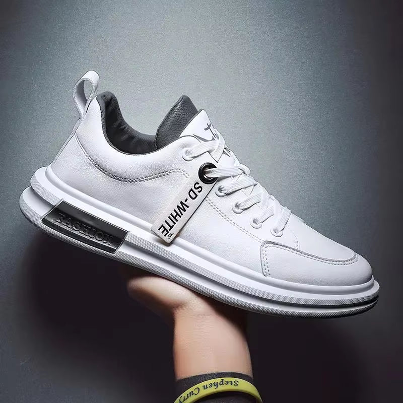 European Style Men'S Leather Sneakers Boys Sport Vulcanized Shoes Men Comforthable Spring Sneakers Mens Casual Shoes