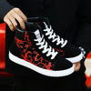 Hot9 High Top Sneakers Men Canvas Shoes Cool Street Shoes Young Male Sneakers Black Blue Red Mens Causal Shoes - Red