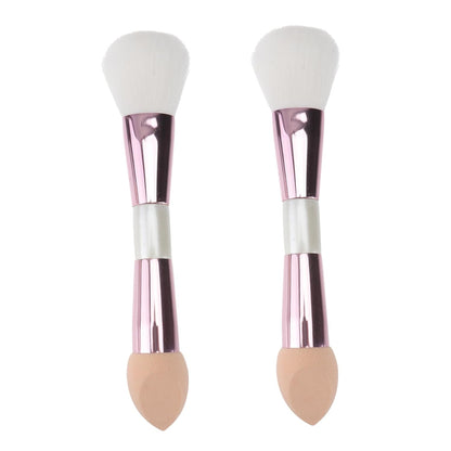 2Pcs Makeup Brush Cosmetics Brush Tool Blush Brush Multifunctional Makeup Tool Dual Headed Cosmetics Brush Concealer Brush Portable Cosmetics Brush Multi Tool Cosmetic Brush Alloy