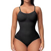 Super Sale V Neck Spaghetti Strap Bodysuit Compression Body Suits Open Crotch Shapewear Slimming Body Shaper Smooth Out Bodysuit - Black