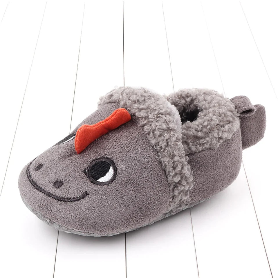 Baby Shoes Adorable Infant Slippers Toddler Baby Boy Girl Knit Crib Shoes Cute Cartoon Anti-Slip Prewalker Baby Slippers