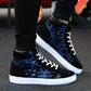 Hot9 High Top Sneakers Men Canvas Shoes Cool Street Shoes Young Male Sneakers Black Blue Red Mens Causal Shoes