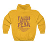 Faith over Fear Hoodie Christian Sweatshirt Trendy Faith Shirt Cute Religious Hooded Preppy Women Christian Sweater Hoodies - Yellow