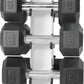 5-25Lb Rubber Coated Hex Dumbbell Set with a Frame Storage Rack Non-Slip Hex Shape for Muscle Toning, Strength Building & Weight Loss - Multiple Choices Available