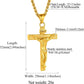 Men Gold Chain Crucifix Jesus Necklace Males Jewelry Gold Cross Pendant with 22Inch,Thanksgiving Day Gift Chain