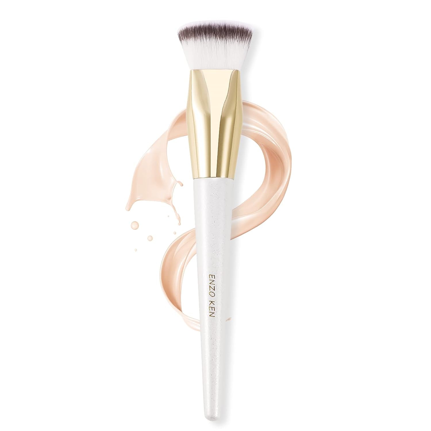 Square Foundation Brush for Liquid Makeup by , Flat Foundation Brush, Liquid Foundation Brush, Flat Makeup Brush, Liquid Foundation Makeup Brush, Cream Contour Brush for Cream Makeup. 160-4E