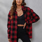 SHEIN LUNE Plaid Print Drop Shoulder Shirt