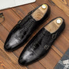 Men Genuine Leather Shoes Business Dress Suit Shoes Men Brand Bullock Genuine Leather Black Wedding Mens Shoes Black Brown - Black