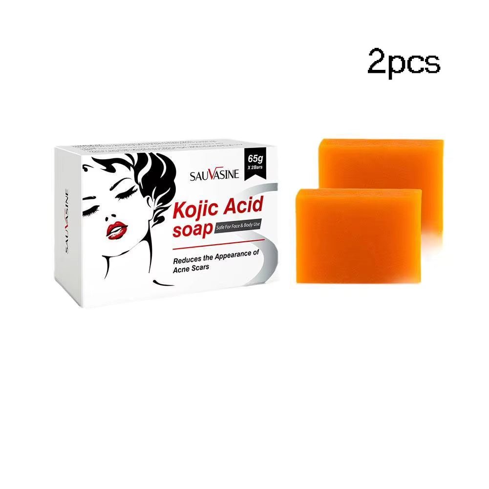 1/2Pcs Kojic Acid Soap Body Facial Deep Cleaning Acne Blackhead Dark Spot Remover Soap Bars Oil Control Skin Brightening Soap