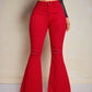 SHEIN SXY High Waist Ripped Flare Leg Jeans