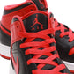 Mens Air  1 Mid Casual & Dress Shoes, round Toe, Black & Red, Size 105