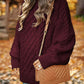 Oversized Sweaters for Women Cable Knit Chunky Pullover Sweater