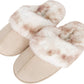 Women'S Comfy Faux Fur House Slipper Scuff Memory Foam Slip-On Anti-Skid Sole