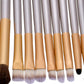 24Pcs Set Make up Brushes Tool Kit Portable Soft Nylon Cosmetics Brushes for Women Girls (Champaign Gold).