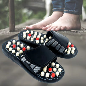 Acupoint Massage Slippers Sandal for Men Feet Chinese Acupressure Therapy Medical Rotating Foot Massager Shoes Unisex 698