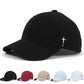 Unisex Simple Cross Water Drop Embroidery Baseball Caps Spring and Autumn Outdoor Adjustable Casual Hat Sunscreen Hat