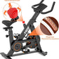 Silent Magnetic Resistance Indoor Cycling Bike, Fully Adjustable Design for All People, Stationary Exercise Bikes for Home (400 Lbs Weight Capacity)